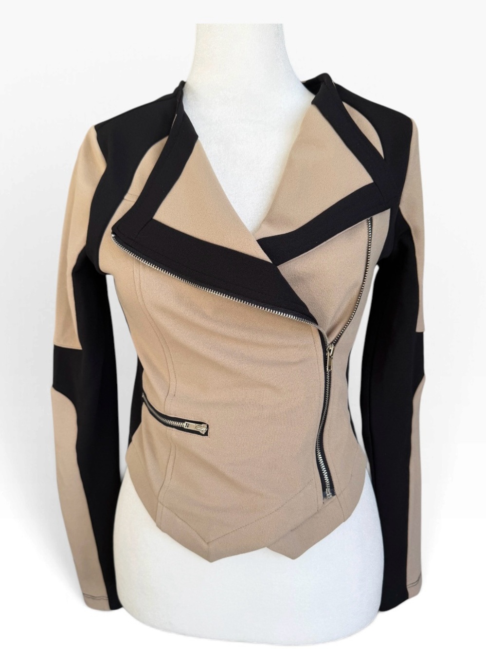 Chocolate USA, asymmetrical jacket Sz S